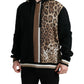 Dolce & Gabbana Elegant Leopard Print Wool Hooded Sweater