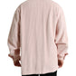 Dolce & Gabbana Elegant Cotton Shirt Sweater in Pink