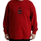 Dolce & Gabbana Stunning Red Graphic Print Crewneck Sweater