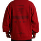 Dolce & Gabbana Stunning Red Graphic Print Crewneck Sweater