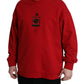 Dolce & Gabbana Stunning Red Graphic Print Crewneck Sweater