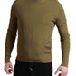 Dolce & Gabbana Army Green Viscose Crew Neck Sweater