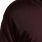 Dolce & Gabbana Maroon Turtleneck Viscose Sweater