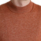 Dolce & Gabbana Silk-Cashmere Orange Crew Neck Sweater