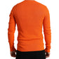 Dolce & Gabbana Sleek Sunset Orange Knitted Pullover Sweater