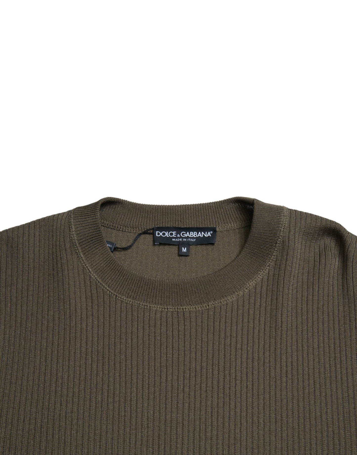 Dolce & Gabbana Elegant Green Crew Neck Sweater