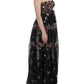 Dolce & Gabbana Elegant Strapless Silk Maxi Dress