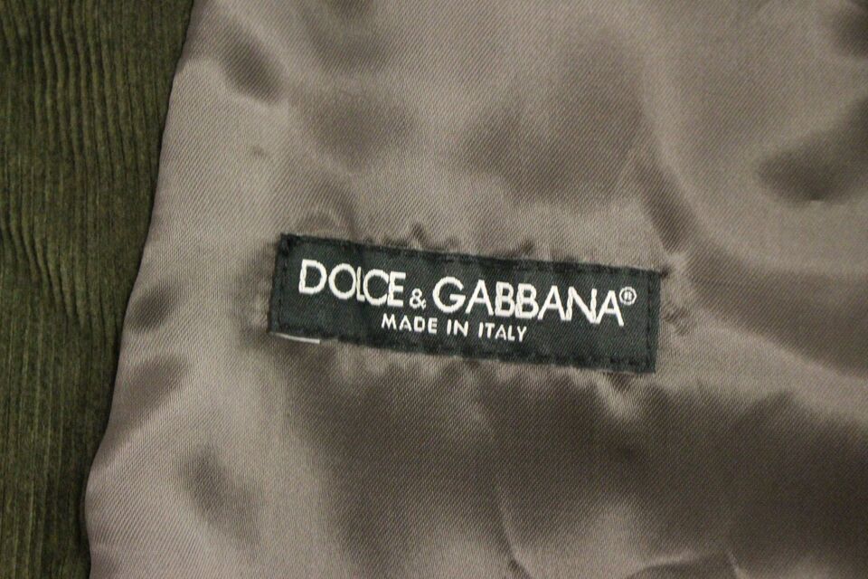 Dolce & Gabbana Elegant Checkered Green Dress Vest