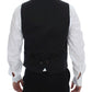 Dolce & Gabbana Elegant Gray Checkered Dress Vest