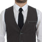 Dolce & Gabbana Elegant Gray Cotton Dress Vest