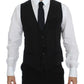 Dolce & Gabbana Elegant Black Wool Dress Vest