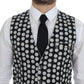 Dolce & Gabbana Elegant Blue Dotted Dress Vest