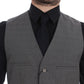 Dolce & Gabbana Elegant Gray Slim Fit Dress Vest