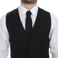 Dolce & Gabbana Elegant Black Wool Silk Dress Vest