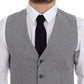 Dolce & Gabbana Elegant Gray Cotton Stretch Dress Vest