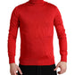 Dolce & Gabbana Elegant Silk Turtleneck Sweater in Red