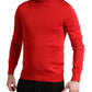 Dolce & Gabbana Elegant Silk Turtleneck Sweater in Red