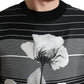 Dolce & Gabbana Elegant Floral Print Crew Neck Sweater