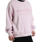 Dolce & Gabbana Elegant Pink Crew Neck Logo Sweater