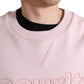 Dolce & Gabbana Elegant Pink Crew Neck Logo Sweater