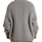 Dolce & Gabbana Elegant Grey V-Neck Alpaca Blend Sweater