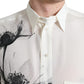 Dolce & Gabbana Elegant Floral Silk Dress Shirt