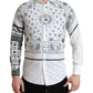 Dolce & Gabbana White Cotton Bandana Print Dress Shirt