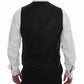 Dolce & Gabbana Elegant Black Striped Single Breasted Dress Vest