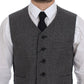 Dolce & Gabbana Elegant Single Breasted Gray Dress Vest