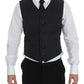 Dolce & Gabbana Elegant Gray Wool Blend Dress Vest