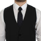 Dolce & Gabbana Elegant Black Wool Formal Dress Vest