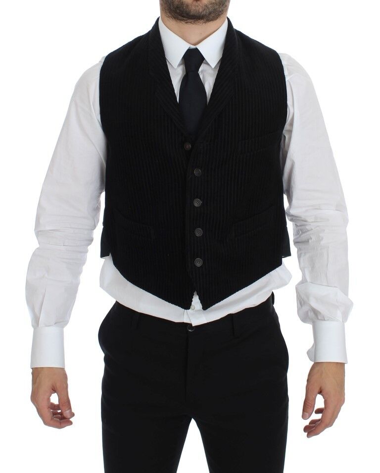 Dolce & Gabbana Elegant Black Manchester Dress Vest