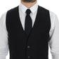 Dolce & Gabbana Elegant Black Wool Dress Vest