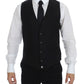 Dolce & Gabbana Elegant Black Wool Dress Vest