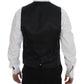 Dolce & Gabbana Elegant Gray Striped Wool Dress Vest