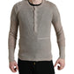 Dolce & Gabbana Elegant Beige Henley Cashmere Sweater