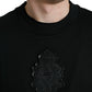 Dolce & Gabbana Elegant Black Cotton Pullover Sweater