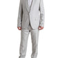 Dolce & Gabbana Elegant Silver Slim Fit Wool-Silk Suit