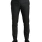 Dolce & Gabbana Elegant Dark Grey Skinny Dress Pants