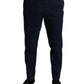 Dolce & Gabbana Elegant Dark Blue Skinny Dress Pants