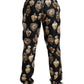 Dolce & Gabbana Chic Heart Print Silk Pajama Pants