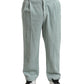 Dolce & Gabbana Elegant Light Blue Corduroy Cotton Pants