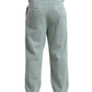 Dolce & Gabbana Elegant Light Blue Corduroy Cotton Pants