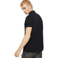 Diesel Sleek Black Cotton Polo with Contrast Logo