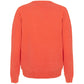 Fred Mello Embroidered Logo Crew Neck Sweater in Orange