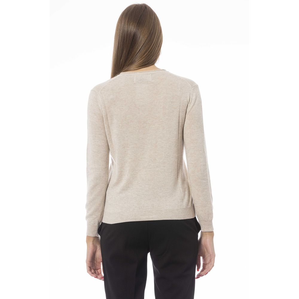 Baldinini Trend Beige Cashmere Women Sweater