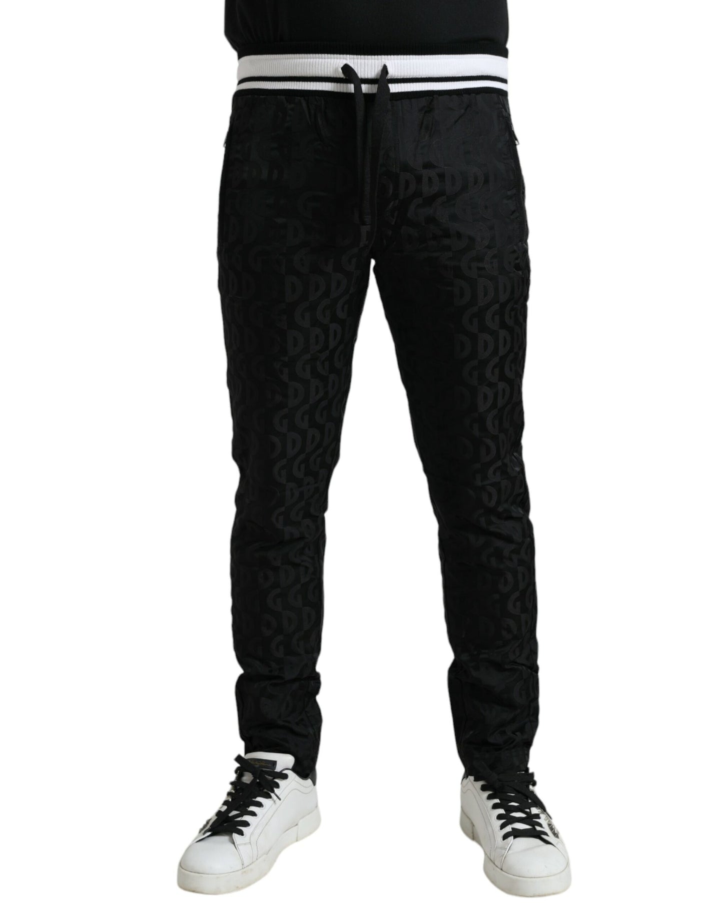 Dolce & Gabbana Elegant Striped Nylon Joggers