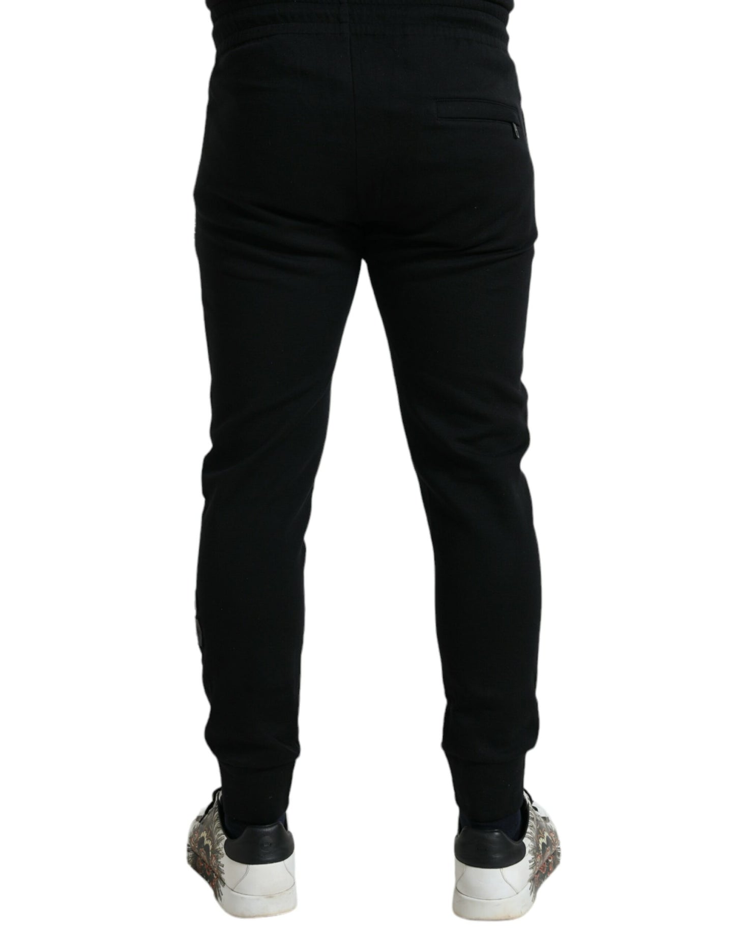 Dolce & Gabbana Exquisite Cotton Blend Jogger Pants - Black