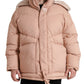 Dolce & Gabbana Chic Coral Hooded Puffer Jacket