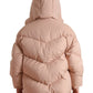 Dolce & Gabbana Chic Coral Hooded Puffer Jacket